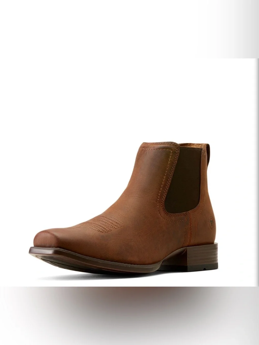 ARIAT BOOKER ULTRA SQUARE TOE BROWN - BOOT MENS WESTERN
